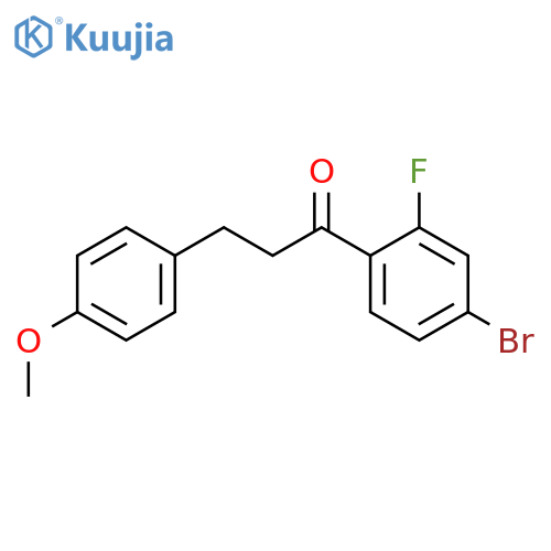 1-(4-bromo-2-fluorophenyl)-3-(4-methoxyphenyl)propan-1-one structure