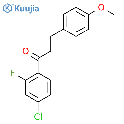 1-(4-chloro-2-fluoro-phenyl)-3-(4-methoxyphenyl)propan-1-one structure