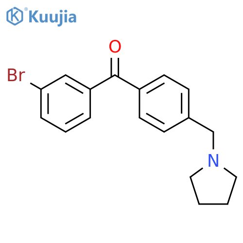 3-Bromo-4'-pyrrolidinomethyl benzophenone structure