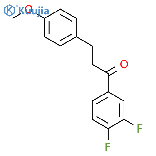 1-(3,4-difluorophenyl)-3-(4-methoxyphenyl)propan-1-one structure