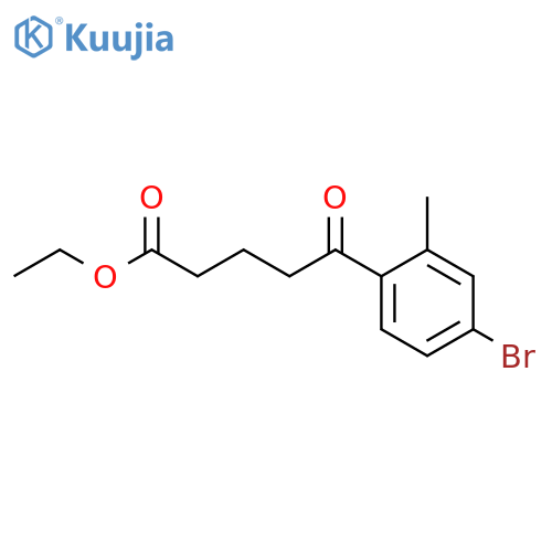 Ethyl 5-(4-bromo-2-methylphenyl)-5-oxovalerate structure
