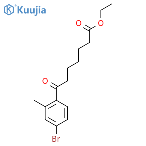 Ethyl 7-(4-bromo-2-methylphenyl)-7-oxoheptanoate structure