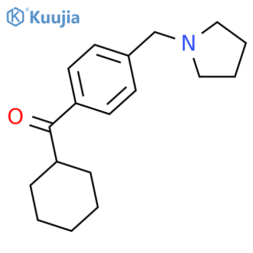 Cyclohexyl 4-(pyrrolidinomethyl)phenyl ketone structure