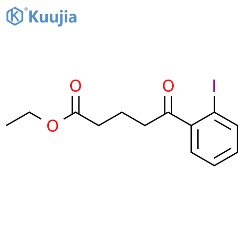 Ethyl 5-(2-iodophenyl)-5-oxovalerate structure