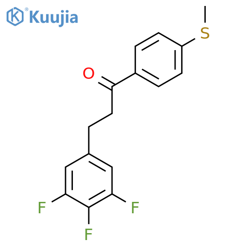 1-(4-methylsulfanylphenyl)-3-(3,4,5-trifluorophenyl)propan-1-one structure