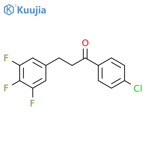 1-(4-chlorophenyl)-3-(3,4,5-trifluorophenyl)propan-1-one structure