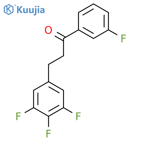 1-(3-fluorophenyl)-3-(3,4,5-trifluorophenyl)propan-1-one structure