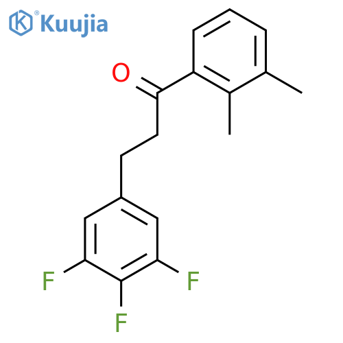 1-(2,3-dimethylphenyl)-3-(3,4,5-trifluorophenyl)propan-1-one structure