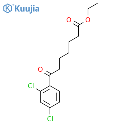 ETHYL 7-(2,4-DICHLOROPHENYL)-7-OXOHEPTANOATE structure