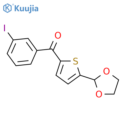 5-(1,3-Dioxolan-2-yl)-2-(3-Iodobenzoyl)thiophene structure