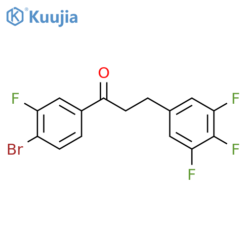 1-(4-bromo-3-fluorophenyl)-3-(3,4,5-trifluorophenyl)propan-1-one structure