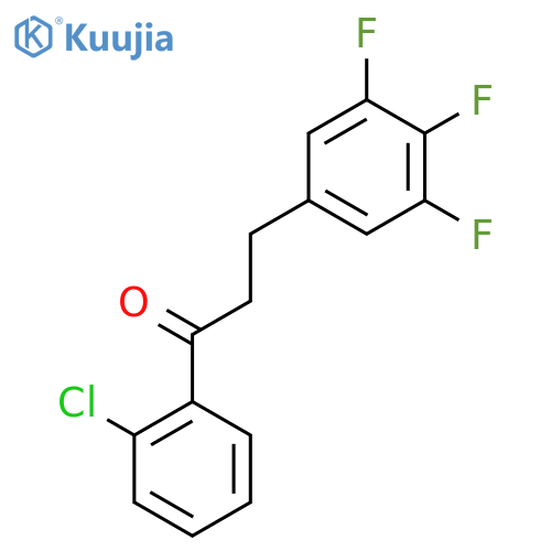 1-(2-chlorophenyl)-3-(3,4,5-trifluorophenyl)propan-1-one structure