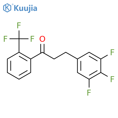 1-[2-(trifluoromethyl)phenyl]-3-(3,4,5-trifluorophenyl)propan-1-one structure