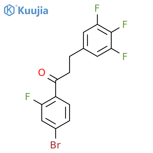1-(4-bromo-2-fluorophenyl)-3-(3,4,5-trifluorophenyl)propan-1-one structure