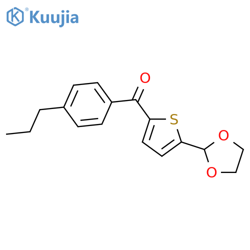5-(1,3-Dioxolan-2-yl)-2-(4-propylbenzoyl)thiophene structure