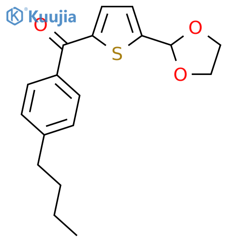 2-(4-n-Butylbenzoyl)-5-(1,3-dioxolan-2-yl)thiophene structure