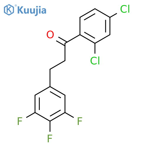 1-(2,4-dichlorophenyl)-3-(3,4,5-trifluorophenyl)propan-1-one structure