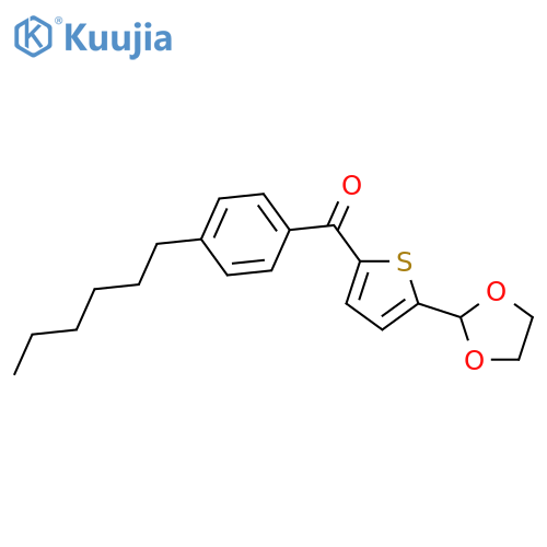 5-(1,3-Dioxolan-2-yl)-2-(4-hexylbenzoyl)thiophene structure