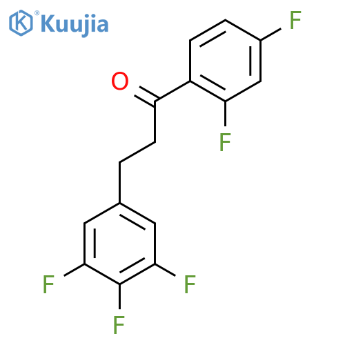 1-(2,4-difluorophenyl)-3-(3,4,5-trifluorophenyl)propan-1-one structure
