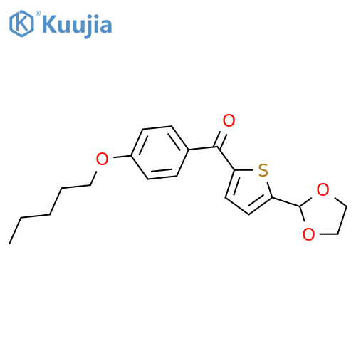 5-(1,3-Dioxolan-2-yl)-2-(4-pentyloxybenzoyl)thiophene structure