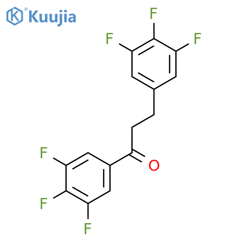 1,3-bis(3,4,5-trifluorophenyl)propan-1-one structure