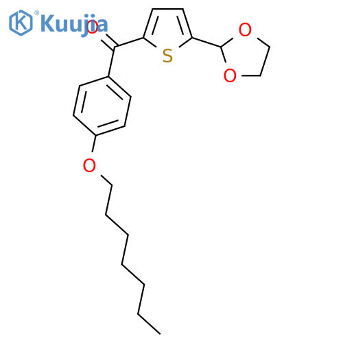 5-(1,3-Dioxolan-2-yl)-2-(4-heptyloxybenzoyl)thiophene structure