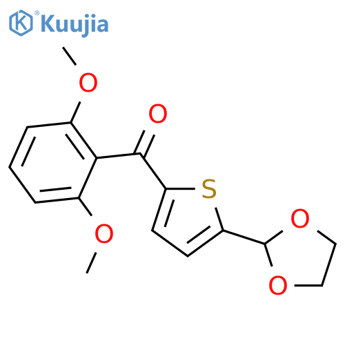 2-(2,6-Dimethoxybenzoyl)-5-(1,3-dioxolan-2-yl)thiophene structure