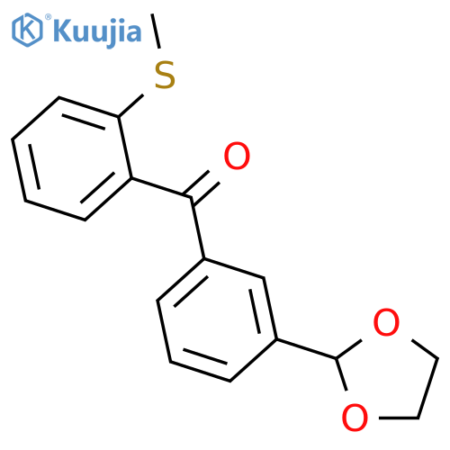 3'-(1,3-Dioxolan-2-yl)-2-thiomethylbenzophenone structure
