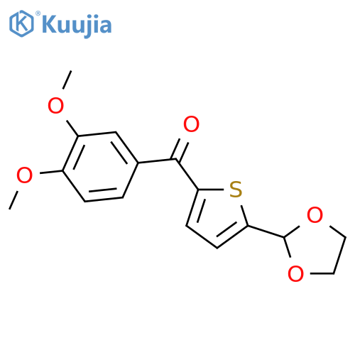 2-(3,4-Dimethoxybenzoyl)-5-(1,3-dioxolan-2-yl)thiophene structure