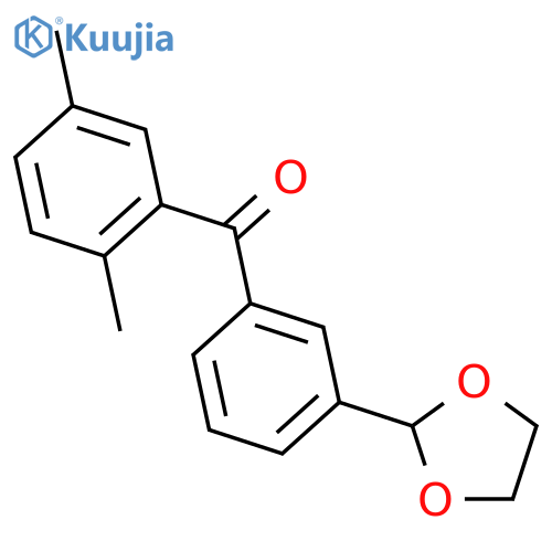 2,5-Dimethyl-3'-(1,3-dioxolan-2-yl)benzophenone structure
