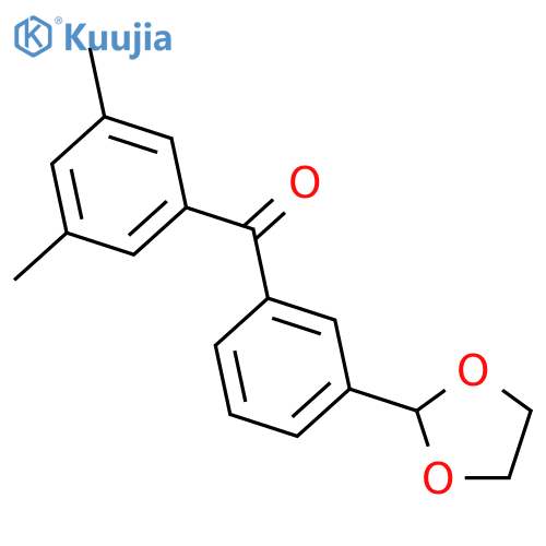 3,5-Dimethyl-3'-(1,3-dioxolan-2-yl)benzophenone structure
