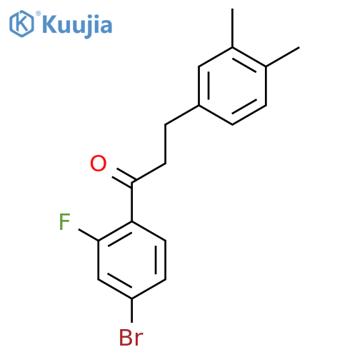 4'-Bromo-3-(3,4-dimethylphenyl)-2'-fluoropropiophenone structure