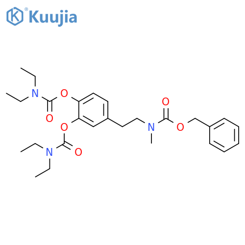 Carbamic acid, diethyl-, 4-[2-[methyl[(phenylmethoxy)carbonyl]amino]ethyl]-1,2-phenylene ester (9CI) structure