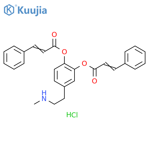 2-Propenoic acid, 3-phenyl-, 4-[2-(methylamino)ethyl]-1,2-phenylene ester, hydrochloride (9CI) structure