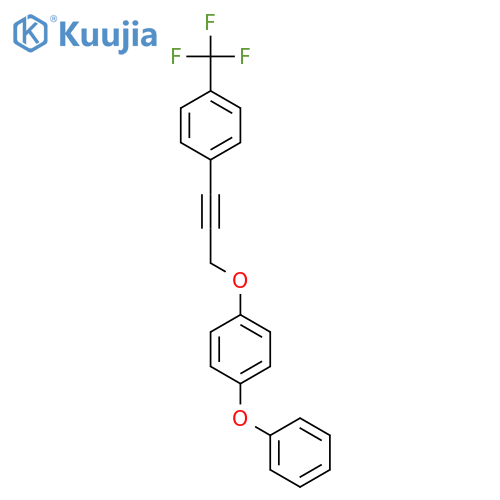Benzene, 1-phenoxy-4-[[3-[4-(trifluoromethyl)phenyl]-2-propynyl]oxy]- structure