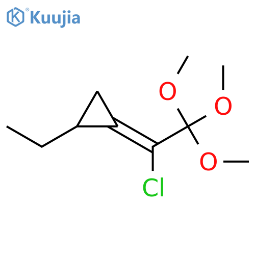 Cyclopropane, (1-chloro-2,2,2-trimethoxyethylidene)ethyl- structure