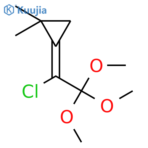 Cyclopropane, 2-(1-chloro-2,2,2-trimethoxyethylidene)-1,1-dimethyl- structure