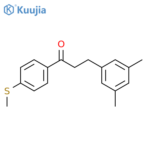 3-(3,5-Dimethylphenyl)-4'-thiomethylpropiophenone structure