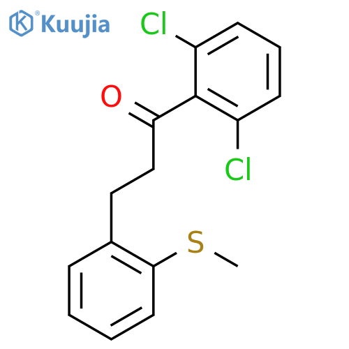2',6'-Dichloro-3-(2-thiomethylphenyl)propiophenone structure