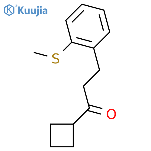 1-cyclobutyl-3-(2-methylsulfanylphenyl)propan-1-one structure