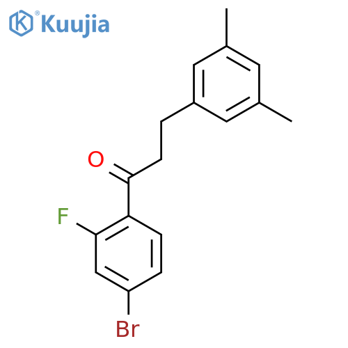 1-(4-bromo-2-fluoro-phenyl)-3-(3,5-dimethylphenyl)propan-1-one structure