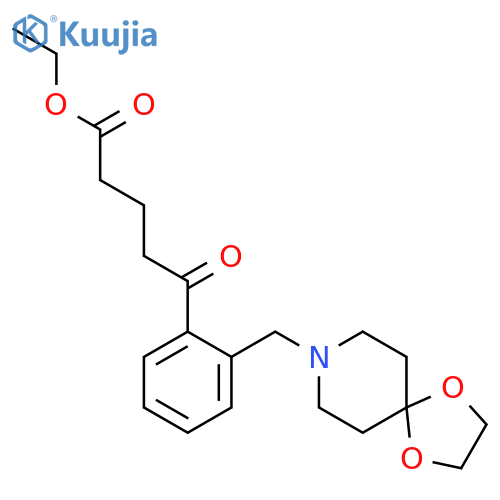 Ethyl 5-2-8-(1,4-dioxa-8-azaspiro-4.5decyl)methylphenyl-5-oxovalerate structure