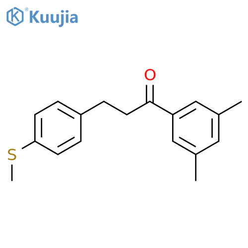 3',5'-Dimethyl-3-(4-thiomethylphenyl)propiophenone structure