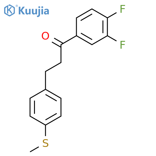 1-(3,4-difluorophenyl)-3-(4-methylsulfanylphenyl)propan-1-one structure