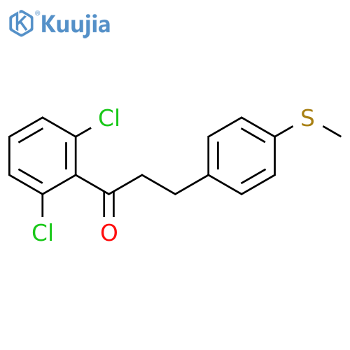 2',6'-Dichloro-3-(4-thiomethylphenyl)propiophenone structure