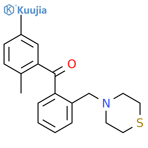 2,5-DIMETHYL-2'-THIOMORPHOLINOMETHYL BENZOPHENONE structure