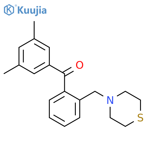 3,5-DIMETHYL-2'-THIOMORPHOLINOMETHYL BENZOPHENONE structure