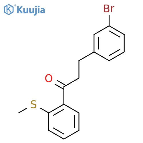 3-(3-Bromophenyl)-2'-thiomethylpropiophenone structure