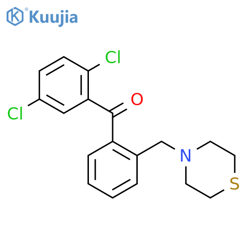 2,5-Dichloro-2'-thiomorpholinomethyl benzophenone structure