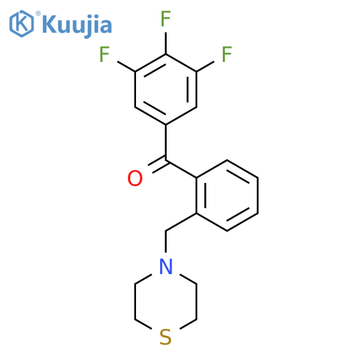[2-(thiomorpholinomethyl)phenyl]-(3,4,5-trifluorophenyl)methanone structure